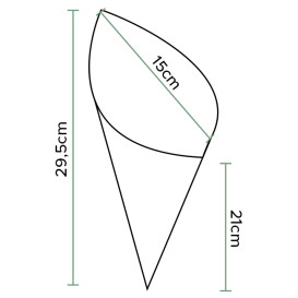 Rożek papierowi Tłuszczoodporny Times 295mm 250g (250 Sztuk)