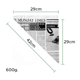 Rożek papierowi Tłuszczoodporny Times 420mm 600g (250 Sztuk)