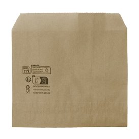 Torebki na Frytki Kraft Tłuszczoodporny 12x12cm (250 Sztuk)