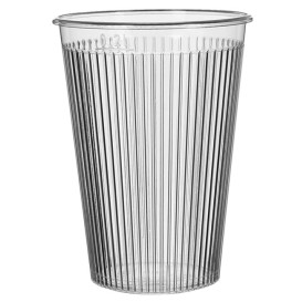 Kubki "Ribbed" PS Przezroczyste 200 ml (25 Sztuk)