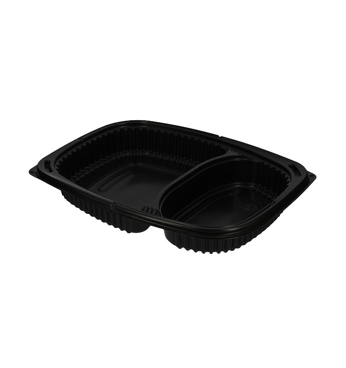 Pojemniki Prostokątny PP Czarni 2C 1050ml 255x189x45mm (320 Sztuk) Pojemniki Prostokątny PP Czarni 2C 1050ml 255x189x45mm (320 Sztuk)
