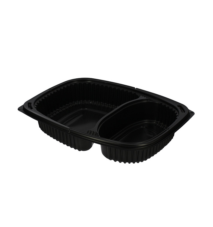 Pojemniki Prostokątny PP Czarni 2C 1250ml 255x189x45mm (40 Sztuk) Pojemniki Prostokątny PP Czarni 2C 1250ml 255x189x45mm (40 Sztuk)