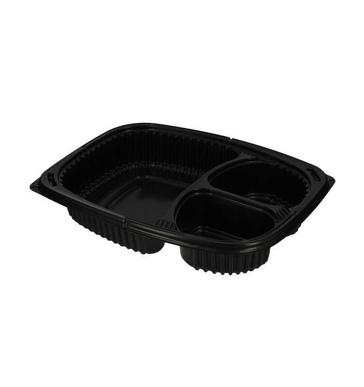 Pojemniki Prostokątny PP Czarni 3C 1250ml 255x189x45mm (40 Sztuk) Pojemniki Prostokątny PP Czarni 3C 1250ml 255x189x45mm (40 Sztuk)