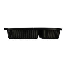 Pojemniki Prostokątny PP Czarni 3C 1250ml 255x189x45mm (40 Sztuk)