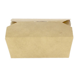 Paper Take-out Container with Window Kraft 10,7x8,65x4,5cm (50 Sztuk)