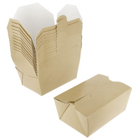 Paper Take-out Container with Window Kraft 13x8,5x6cm (360 Units)