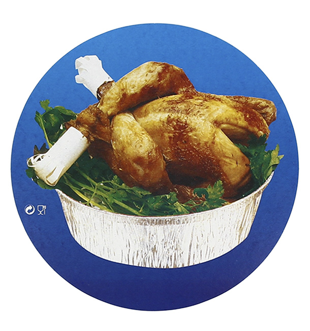 Pokrywka do Pojemnika Kraft Okrągłe z Kurczaka 1900ml (125 Sztuk)