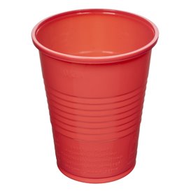 Kubki Plastikowe PS Czerwerne 200ml Ø7cm (50 Sztuk)
