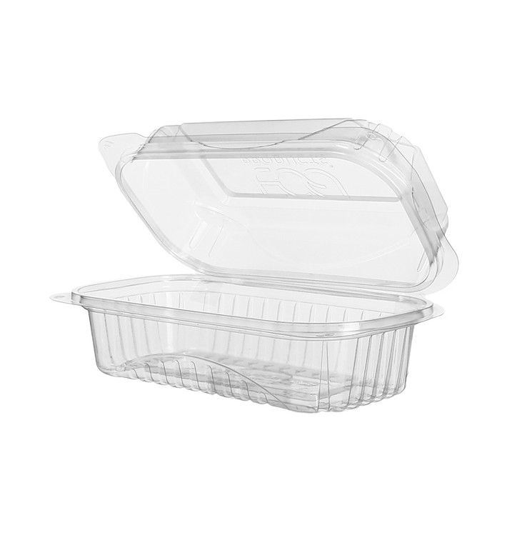Miska Sałatkowa z Zawiasie PLA 23,0x15,0x7,5cm (80 Sztuk) Miska Sałatkowa z Zawiasie PLA 23,0x15,0x7,5cm (80 Sztuk)