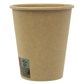 Kubki Papierowe 9 Oz/280ml Kraft-Kraft Ø8,1cm (50 stuks) (50 Sztuk) 