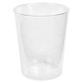 Kubki Wtryskiwane Przezroczyste PS 40 ml (50 Sztuk)