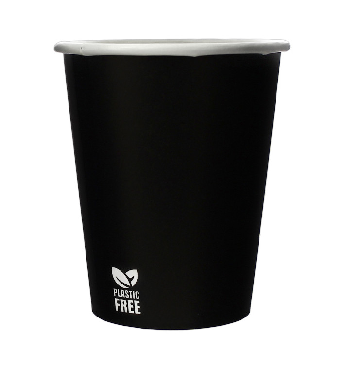 Kubek Papierowy Bez Plastiku 8 Oz/240ml Czarny Ø8,0cm (1.000 Sztuk) Kubek Papierowy Bez Plastiku 8 Oz/240ml Czarny Ø8,0cm (1.000 Sztuk)