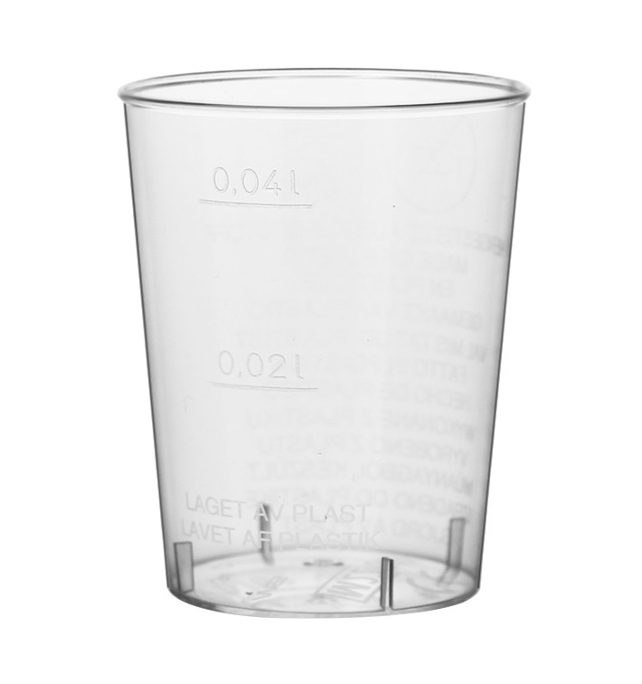 Kieliszki Pastikowe Przezroczyste do Shotów PS 40 ml (2000 Sztuk) Kieliszki Pastikowe Przezroczyste do Shotów PS 40 ml (2000 Sztuk)