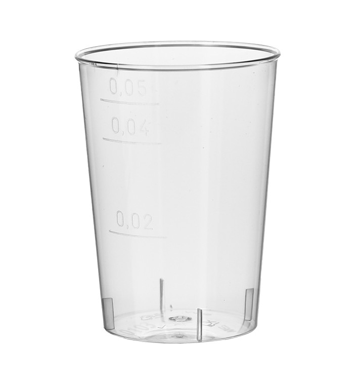 Kubki Wtryskiwane Przezroczyste PS 50 ml (1600 Sztuk) Kubki Wtryskiwane Przezroczyste PS 50 ml (1600 Sztuk)
