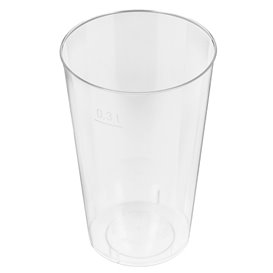 Kubki Wtryskiwane Przezroczyste PS 300 ml (25 Sztuk)