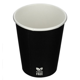 Kubek Papierowy Bez Plastiku 8 Oz/240ml Czarny Ø8,0cm (50 Sztuk)