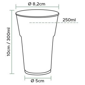 Wielokrotnego użytku Kubki PS "Diamant" Szkło 300ml Ø8,0cm (400 Sztuk)