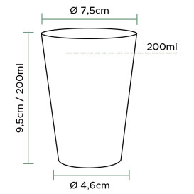 Kubki Wtryskiwane w Rombi PS 200 ml (50 Sztuk)