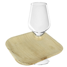 Talerz Liści Palmowych z Stojakiem 21x21x1,5cm (25 Sztuk)