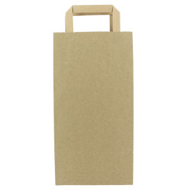 Torby Papierowe Kraft na Butelki z Uchwytami 19+8x38cm (250 Sztuk)