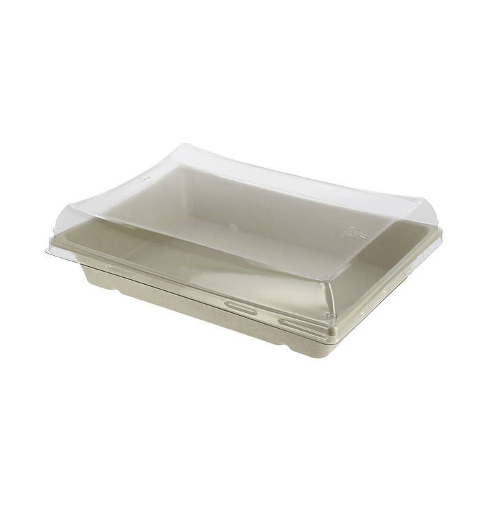 Tacki Trzciny Cukrowej z Pokrywką 750ml 220x160x60mm (15 Sztuk) Tacki Trzciny Cukrowej z Pokrywką 750ml 220x160x60mm (15 Sztuk)