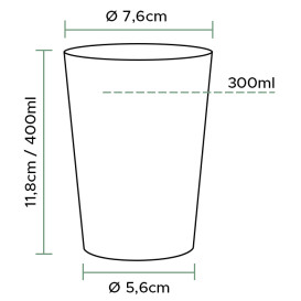 Kubki Wtryskiwane Przezroczyste PS 400ml (25 Sztuk)