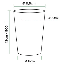 Kubki Wtryskiwane Przezroczyste PS 500ml (50 Sztuk)