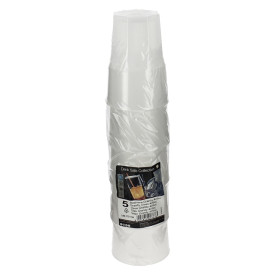 Kubki Plastikowe Przezroczyste PP Ø85mm 400ml (5 Sztuk)