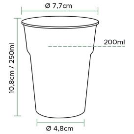 Szklanki do Piwa PP Przezroczyste 200 ml (40 Sztuk)