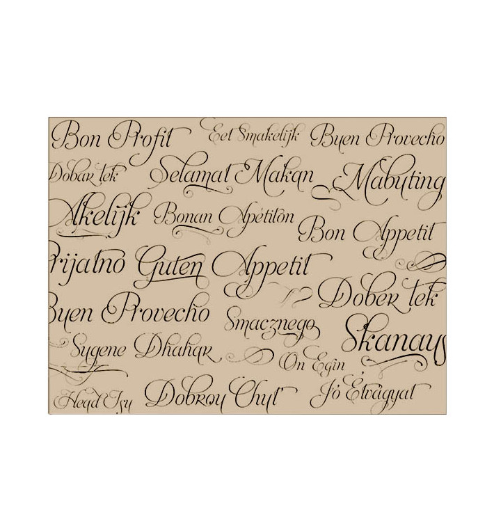 Obrus Papierowy Dekoracje 1x1m Kraft "Smacznego" 40g (400 Sztuk) Obrus Papierowy Dekoracje 1x1m Kraft "Smacznego" 40g (400 Sztuk)
