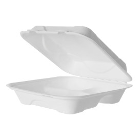 Pojemniki Zawiasie Trzciny Cukrowej 3C 23x23x7,5cm (50 Sztuk)