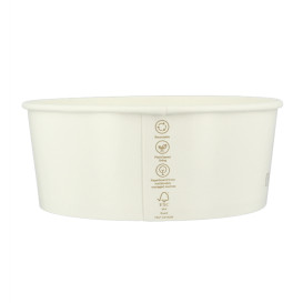 Miska Sałatkowa Papierowe Odnawialne Białe 775ml Ø15cm (45 Sztuk)