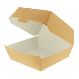 Pudełka Kraft na Hamburger XXL 14,5x14,5x8 cm (400 Sztuk)