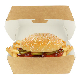 Pudełka Kraft na Hamburger Mega 16,5x18x9cm  (25 Sztuk)
