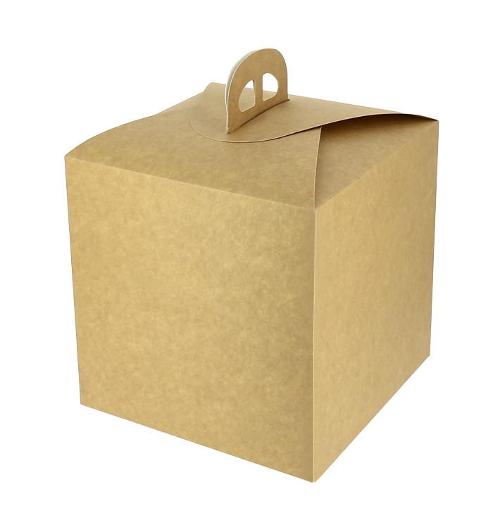 Pudełko na panettone z kartonu Kraft 1000g 21,5x21,5x21,5cm (25 Sztuk) Pudełko na panettone z kartonu Kraft 1000g 21,5x21,5x21,5cm (25 Sztuk)