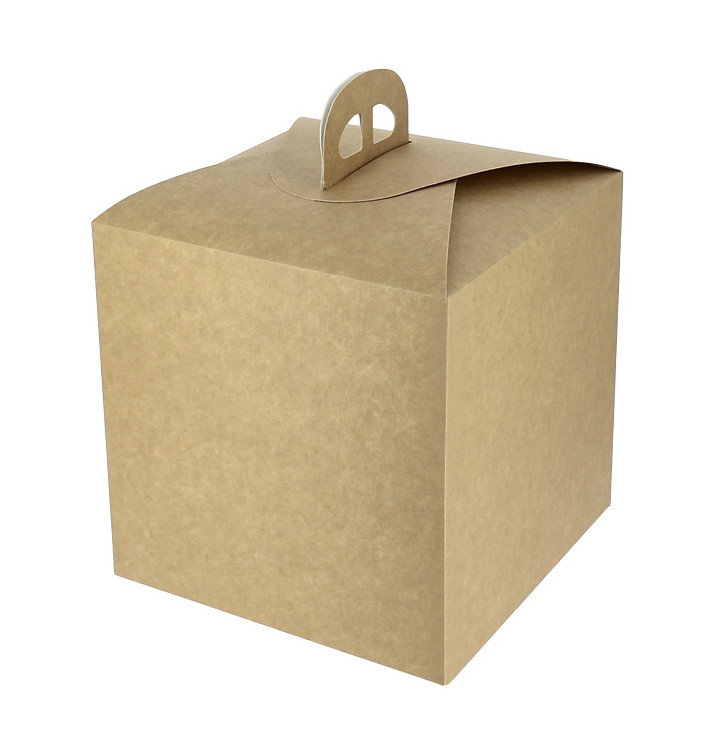Pudełko na panettone z kartonu Kraft 500g 18,5x18,5x18,5cm (100 Sztuk) Pudełko na panettone z kartonu Kraft 500g 18,5x18,5x18,5cm (100 Sztuk)
