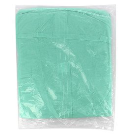 Fartuch laboratoryjny TST PP Zapięcie na Rzep i bez Miskiillo Zielone XL 25gr (50 Sztuk)