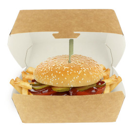 Pudełka Kraft na Hamburger Mega 16,5x18x9cm (200 Sztuk)
