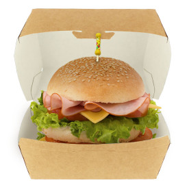 Pudełka Kraft na Hamburger XXL 14,5x14,5x8 cm (25 Sztuk)