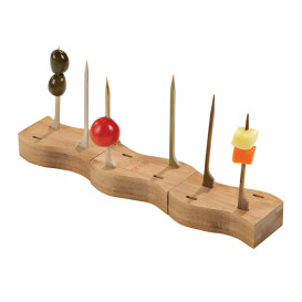 Stojak Bambusowy na Szpikulce do Mięsa "Golf" 8x4cm (1 Sztuk)