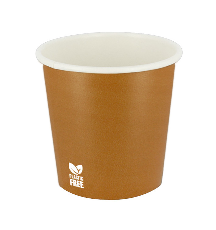 Kubek Papierowy Bez Plastiku 4 Oz/120ml "Karmel" Ø6,2cm (100 Sztuk) Kubek Papierowy Bez Plastiku 4 Oz/120ml "Karmel" Ø6,2cm (100 Sztuk)