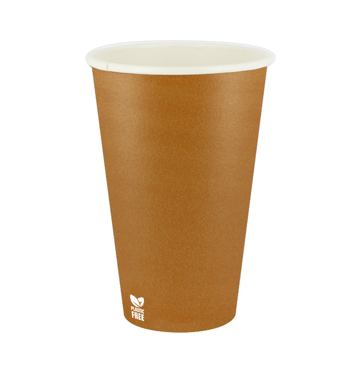Kubek Papierowy Bez Plastiku 12 Oz/360ml "Karmel" Ø8cm (1.000 Sztuk) Kubek Papierowy Bez Plastiku 12 Oz/360ml "Karmel" Ø8cm (1.000 Sztuk)