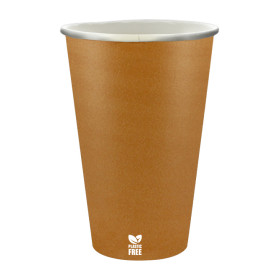 Kubek Papierowy Bez Plastiku 12 Oz/360ml "Karmel" Ø8cm (50 Sztuk)