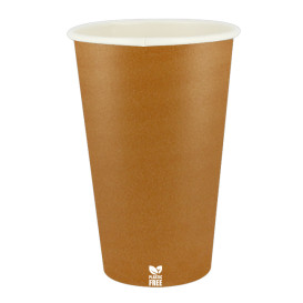 Kubek Papierowy Bez Plastiku 16 Oz/480ml "Karmel" Ø9,0cm (50 Sztuk)