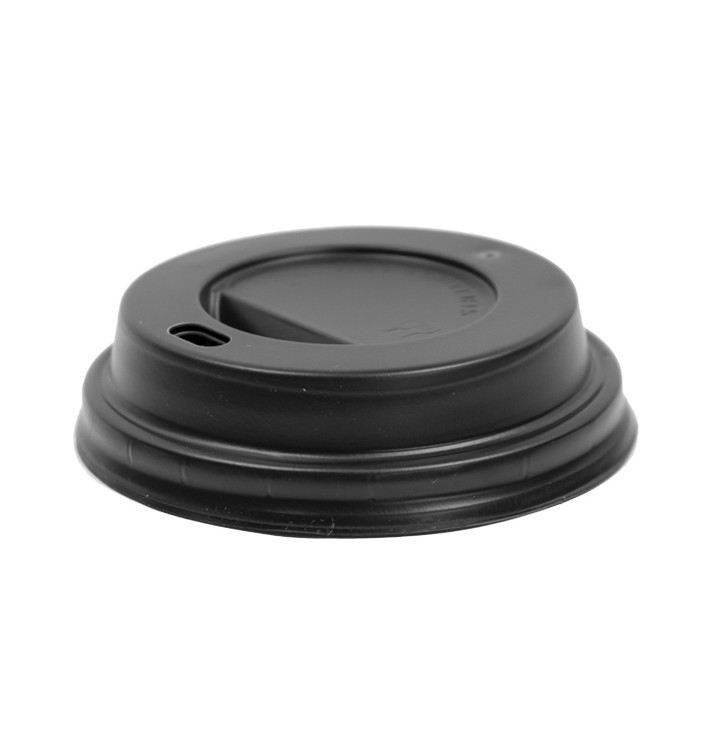 Wieczko z Otworem na Kubki 7Oz Czarni Ø7,2cm (1000 Sztuk) Wieczko z Otworem na Kubki 7Oz Czarni Ø7,2cm (1000 Sztuk)