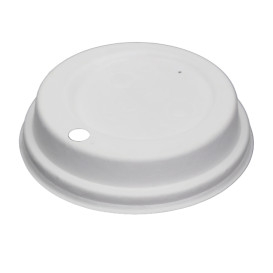 Pokrywka z Otworem Włókno Moulowanie Białe Ø9cm (1.200 Sztuk)
