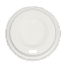Pokrywka z Otworem Włókno Moulowanie Białe Ø7,0cm (60 Sztuk)
