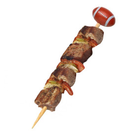 Szpikulce do Mięsa Bambusowe Dekoracje Rugbi 120mm (1000 Sztuk)