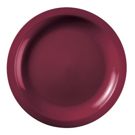 Talerz Plastikowe Płaski Bordeaux Round PP Ø185mm (600 Sztuk)