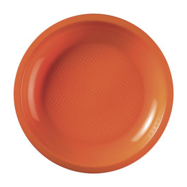 Talerz Plastikowe Płaski Orange Round PP Ø185mm (50 Sztuk)